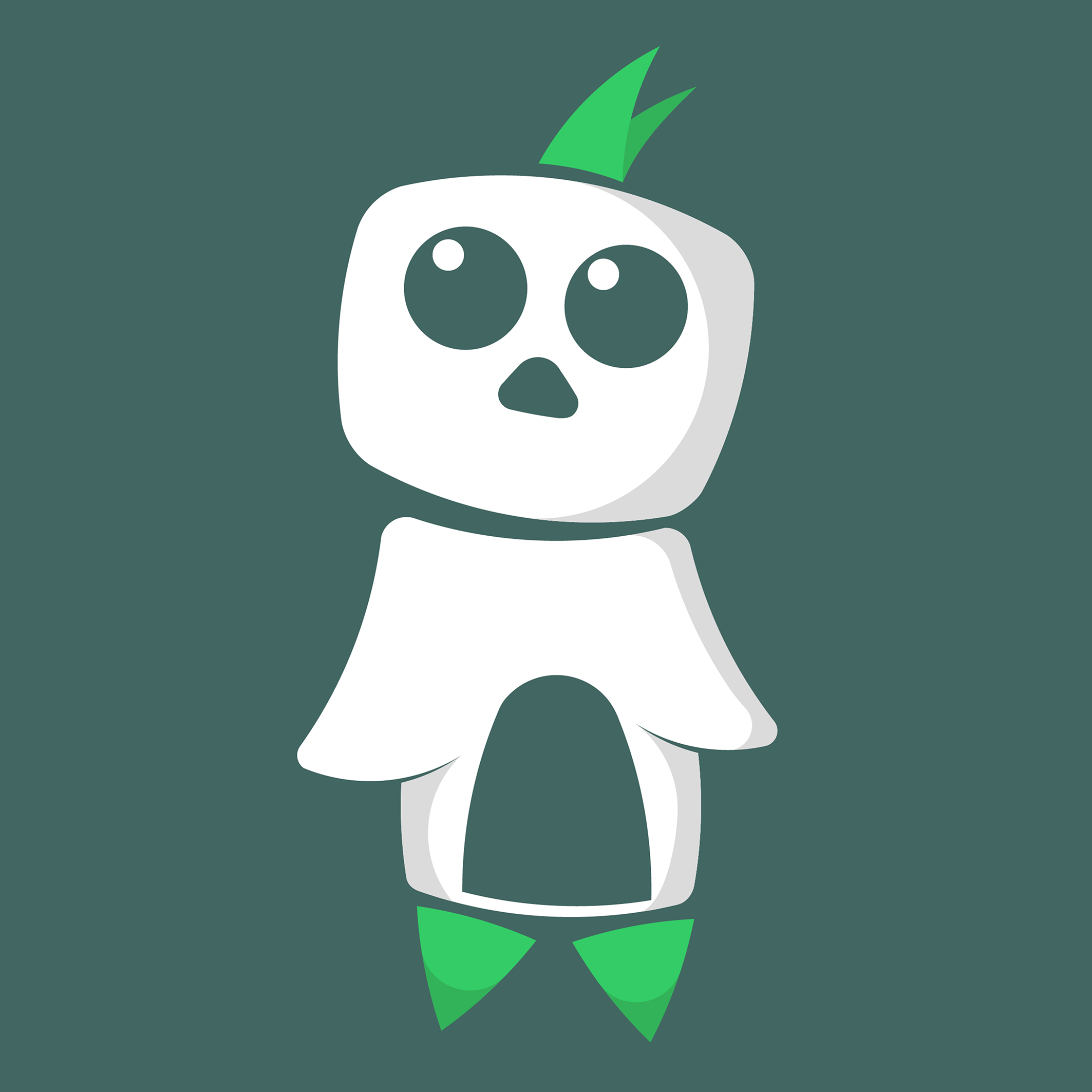 Bischnablu mascot in green