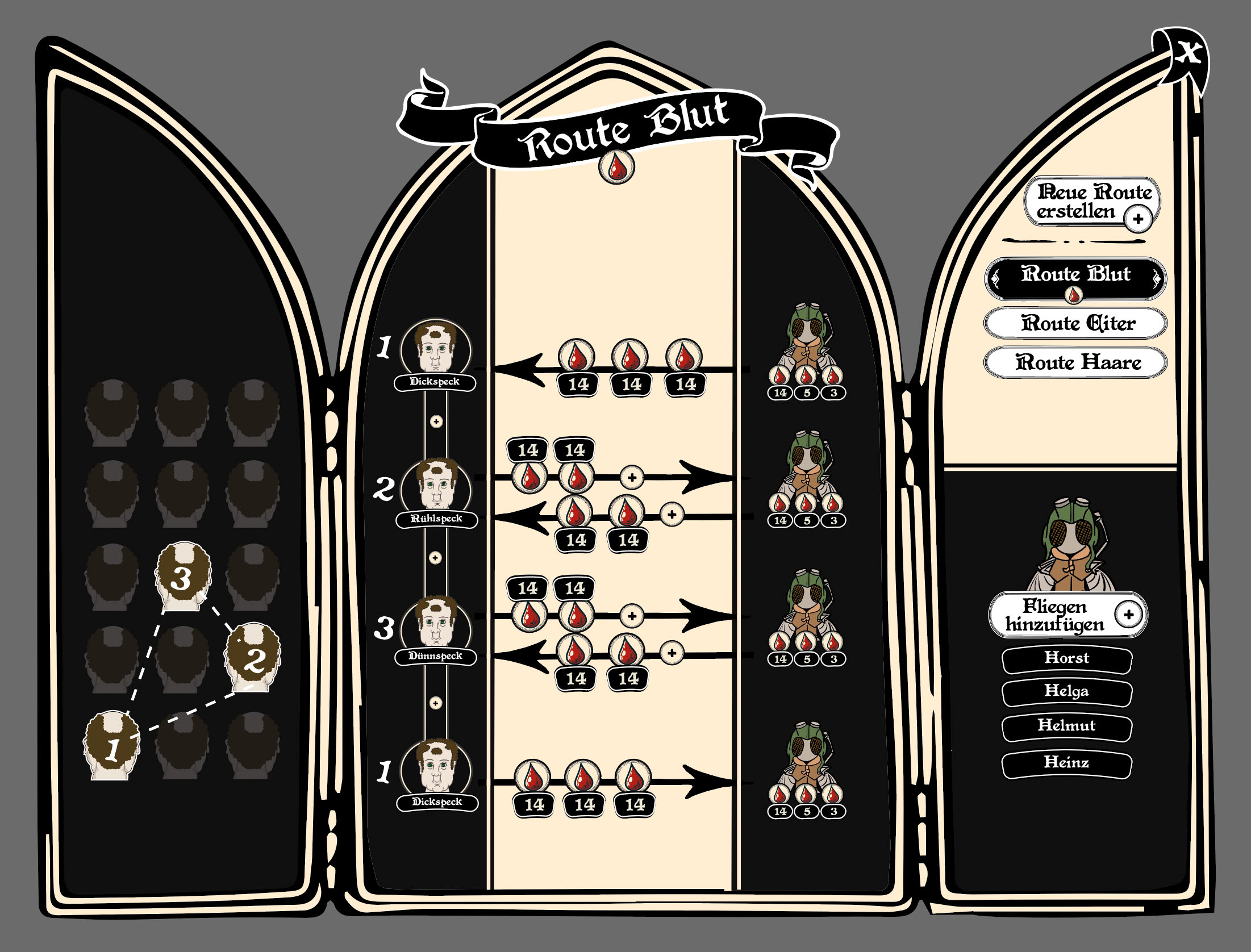 Game flight route visualization